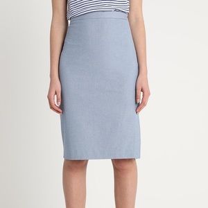 Banana Republic Baby Blue Pencil Skirt Cotton